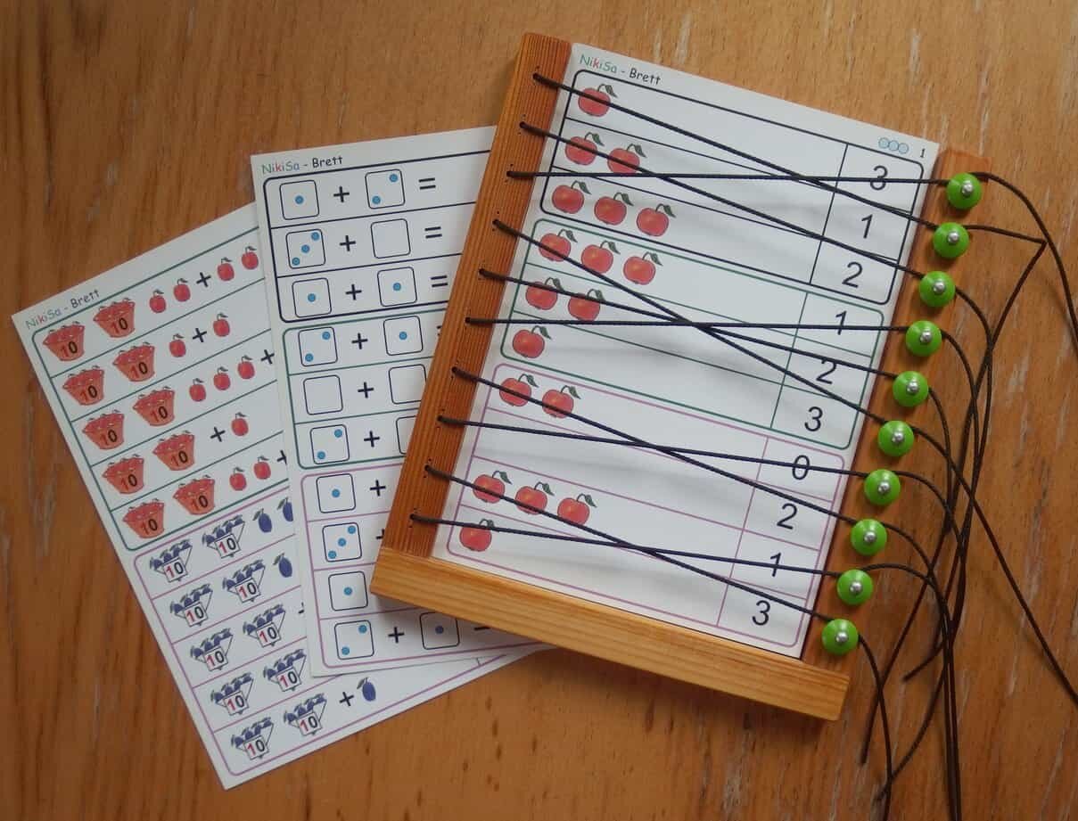 Nikisa Probierset mit Arbeitsblättern aus Geografie und Mathematik. Perfekt zum Ausprobieren.